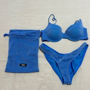 Triangl blue shimmer bikini